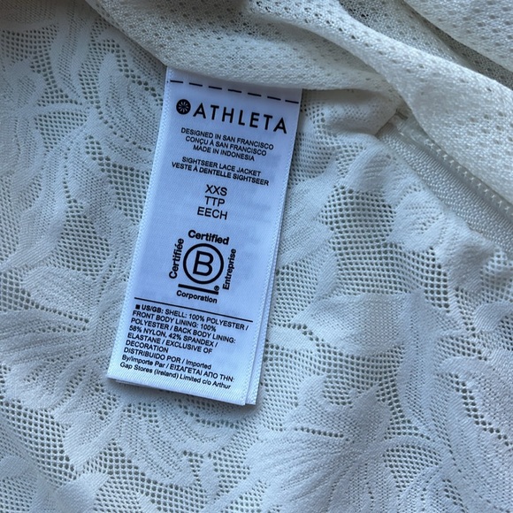 Athleta Sightseer Lace Jacket in Magnolia White (XXS) - EUC worn once! - Picture 9 of 14